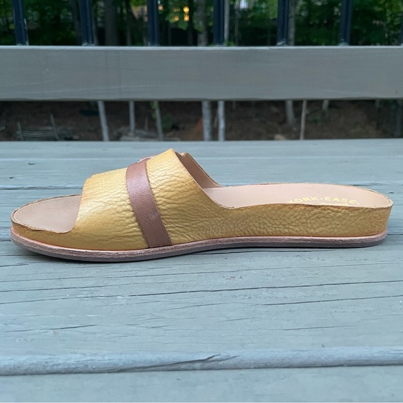 Kork Ease Downey Yellow Mexico leather buckle slide sandals 9 M - Picture 12 of 16